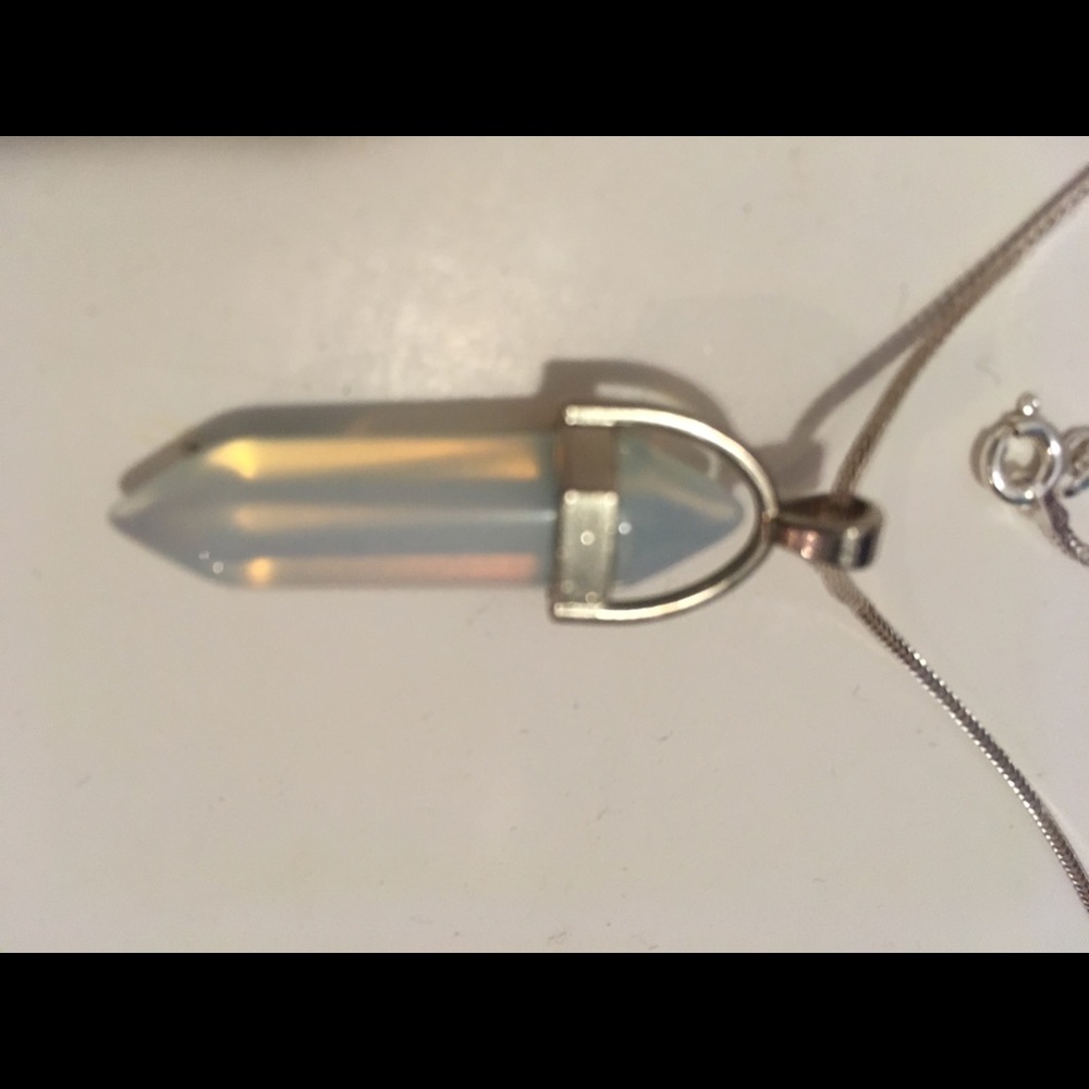 Opalite Point Reiki Chakra Healing Pendant
